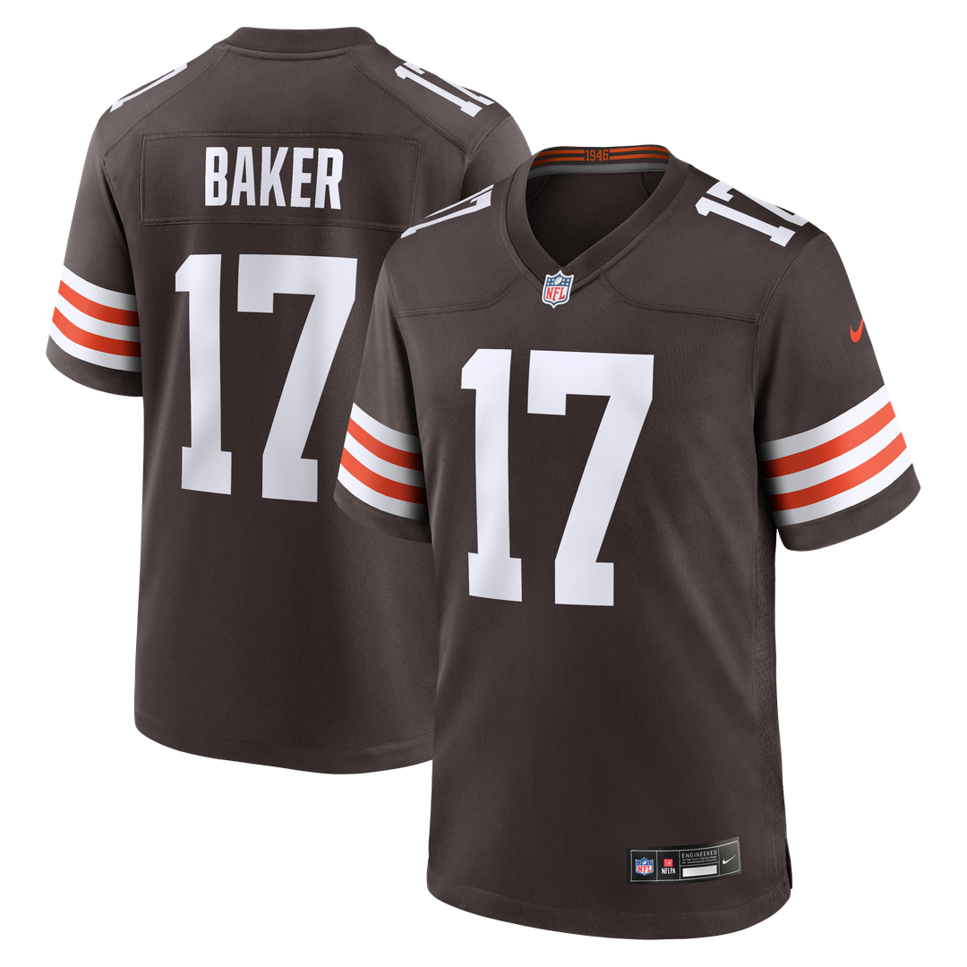 Cleveland Browns Jerome Baker Nike Brown Team Game Jersey