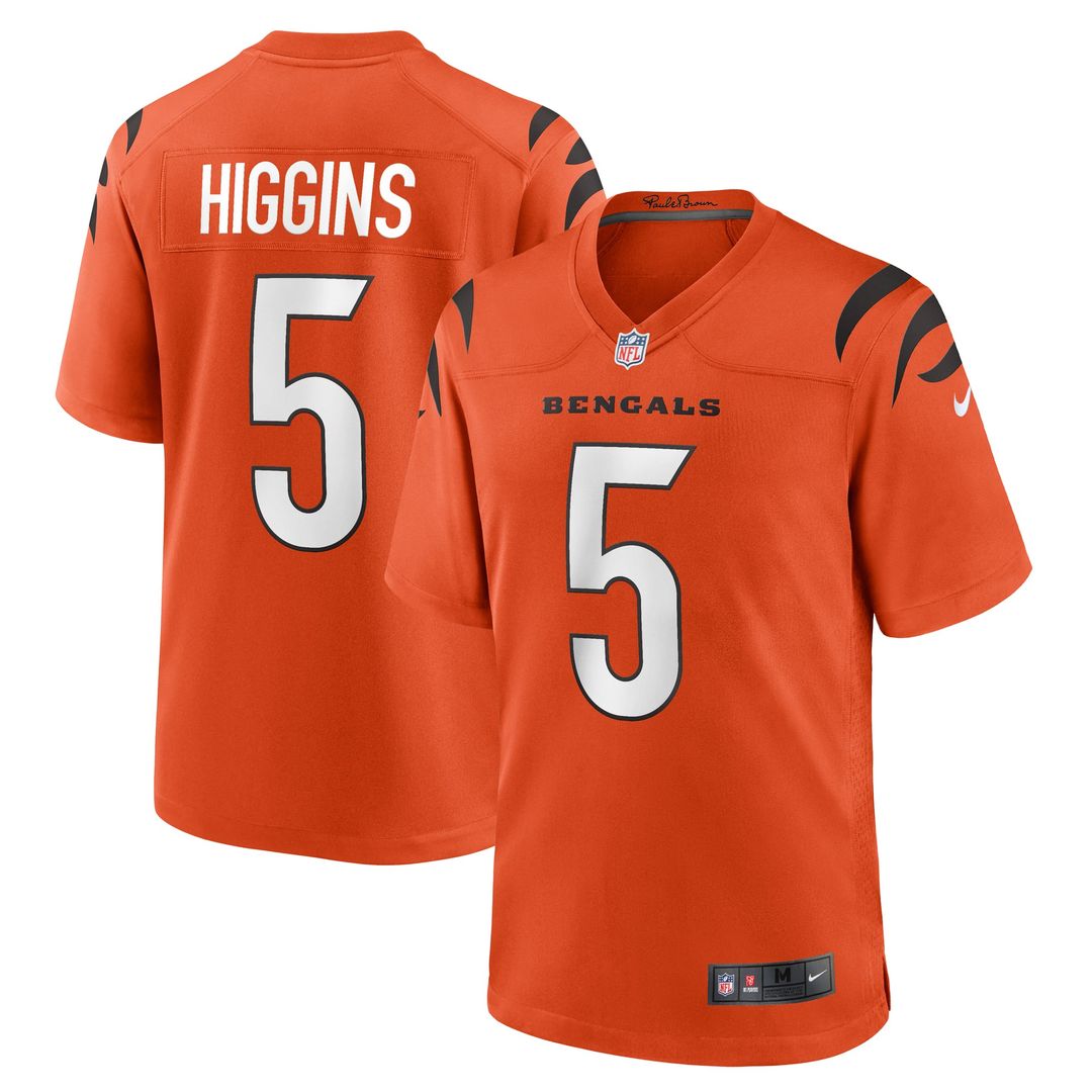 Cincinnati Bengals Tee Higgins Nike Black Game Player Jersey