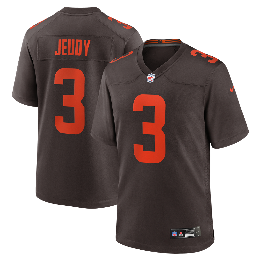 Cleveland Browns Jerry Jeudy Nike Brown Alpha Dawg Game Jersey