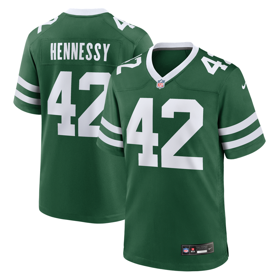 New York Jets Thomas Hennessy Nike Legacy Green Team Game Jersey