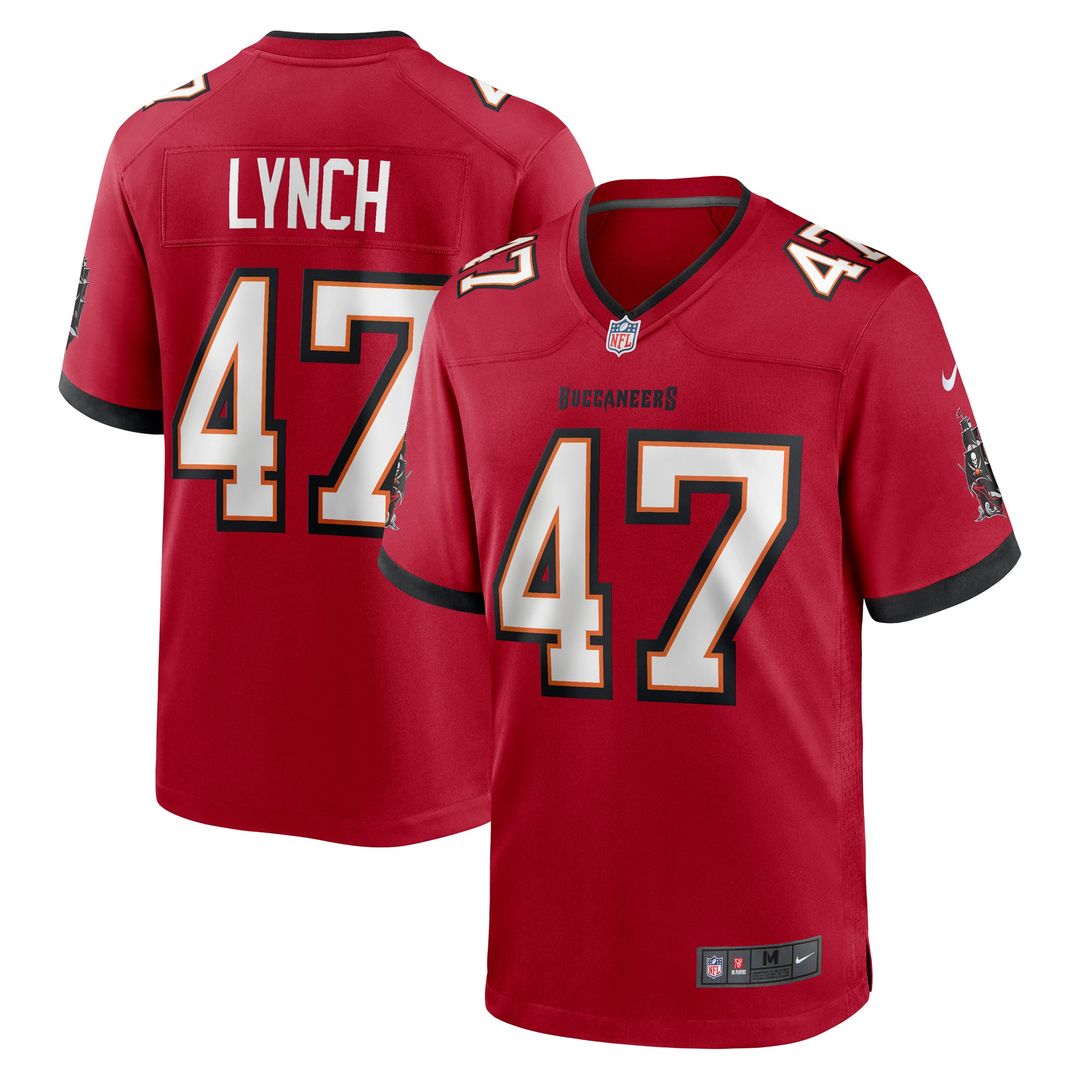 Tampa Bay Buccaneers John Lynch Nike Red Retired Player Game Jersey