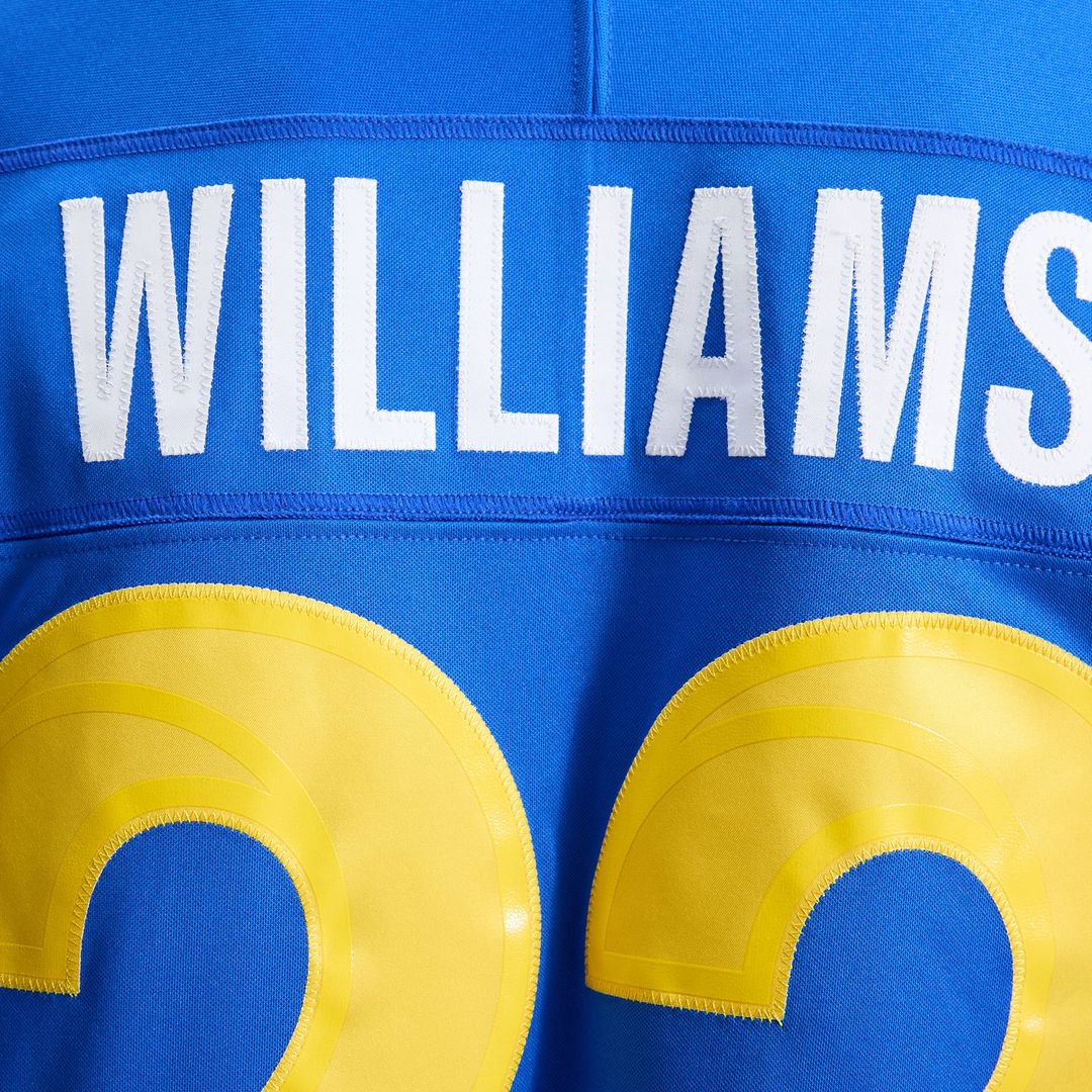 Los Angeles Rams Kyren Williams Nike White Vapor F.U.S.E. Stitched Limited Jersey
