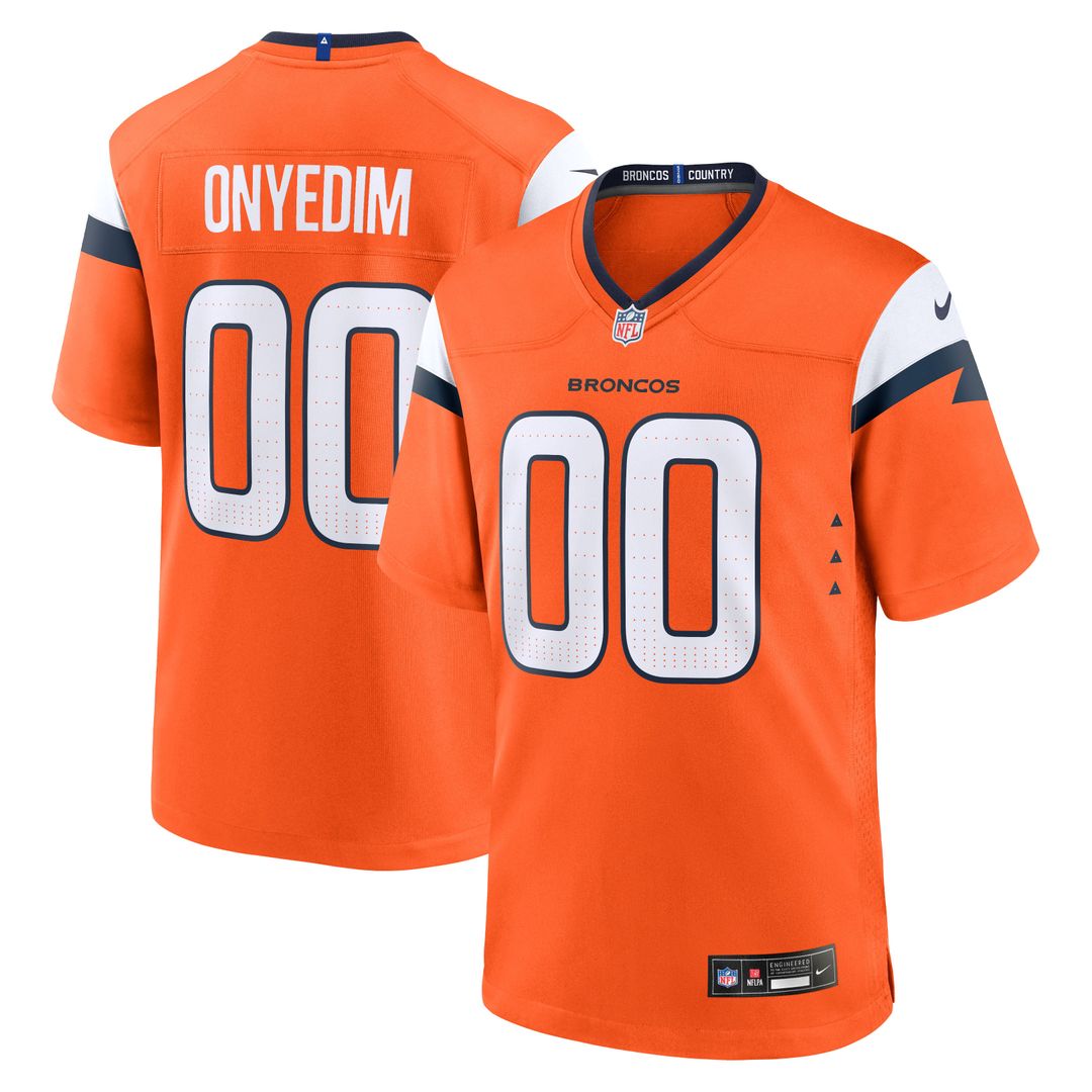 Denver Broncos Tyler Onyedim Nike Orange Game Jersey