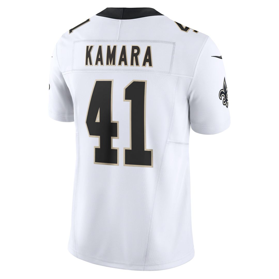 New Orleans Saints Alvin Kamara Nike White Vapor F.U.S.E. Limited Jersey