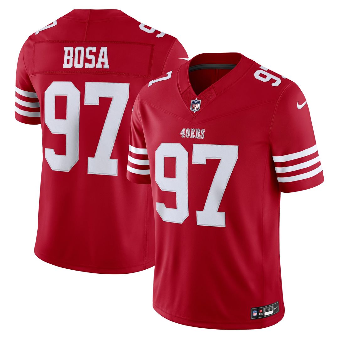 San Francisco 49ers Nick Bosa Nike Scarlet Team Vapor F.U.S.E. Stitched Limited Jersey