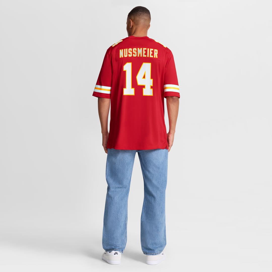 Kansas City Chiefs Garrett Nussmeier Nike Red Game Jersey
