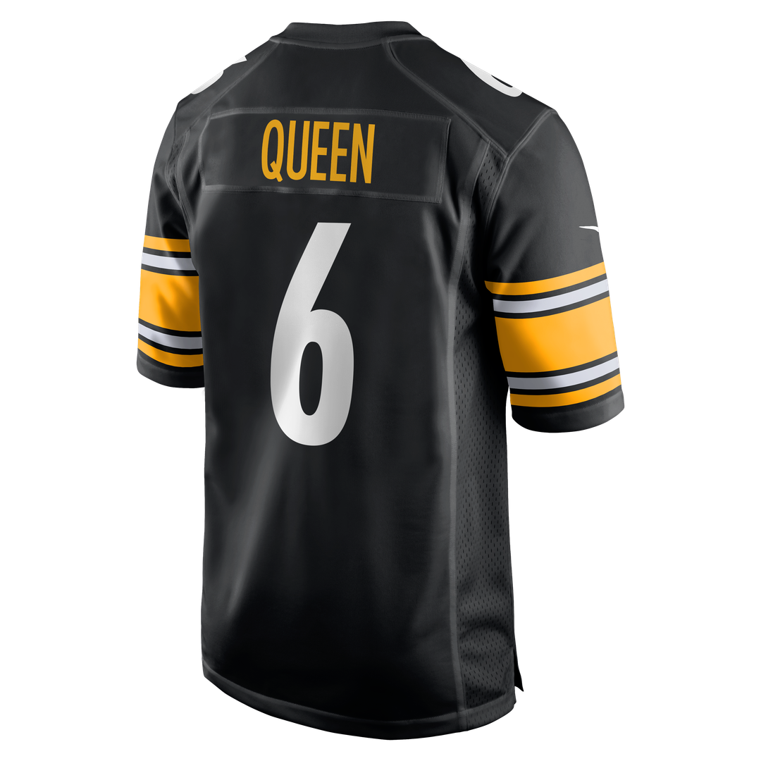 Pittsburgh Steelers Patrick Queen Nike Black Game Player Jersey