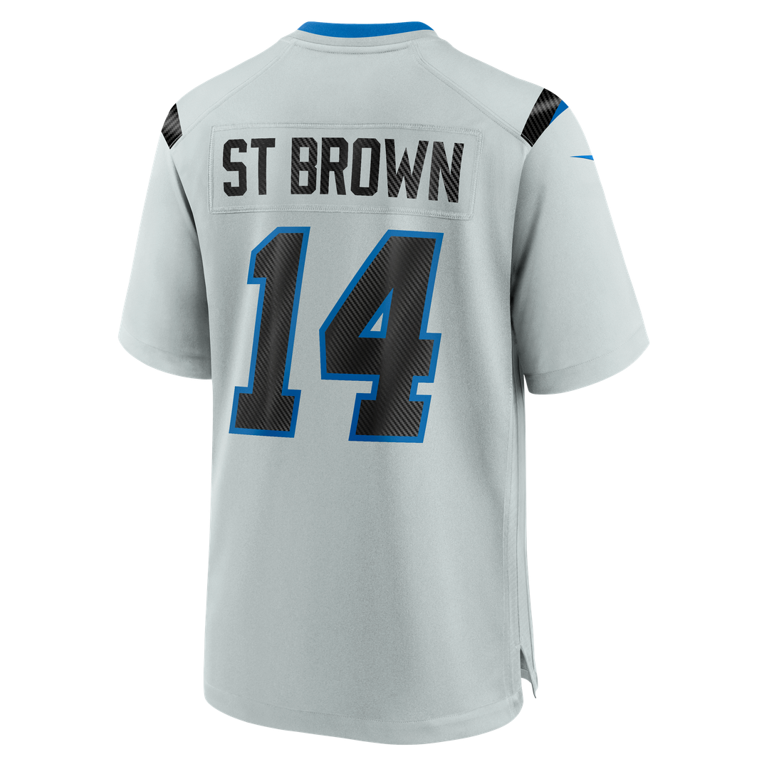 Detroit Lions Amon-Ra St. Brown Nike Silver 2026 Rivalries Collection Game Jersey