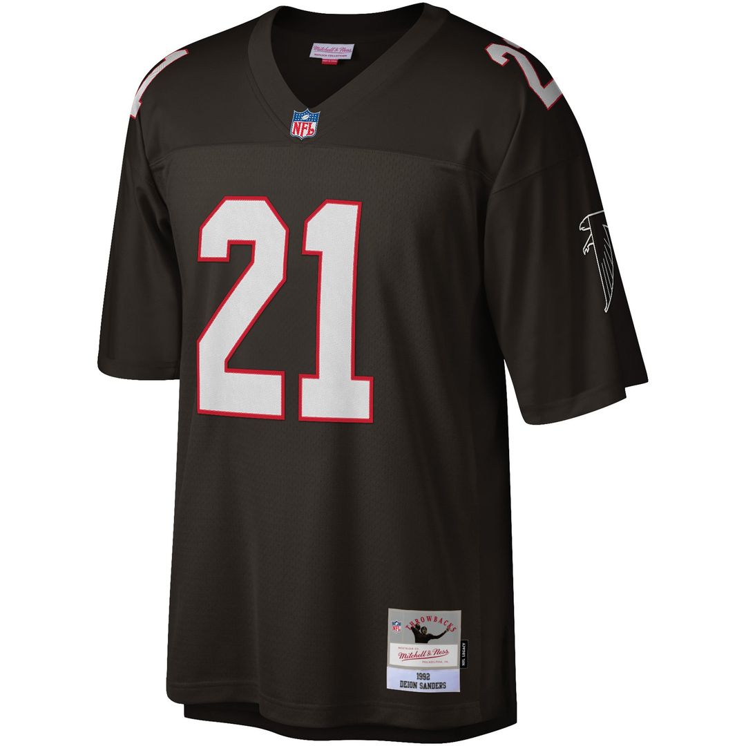 Atlanta Falcons Deion Sanders Mitchell & Ness White Legacy Replica Jersey