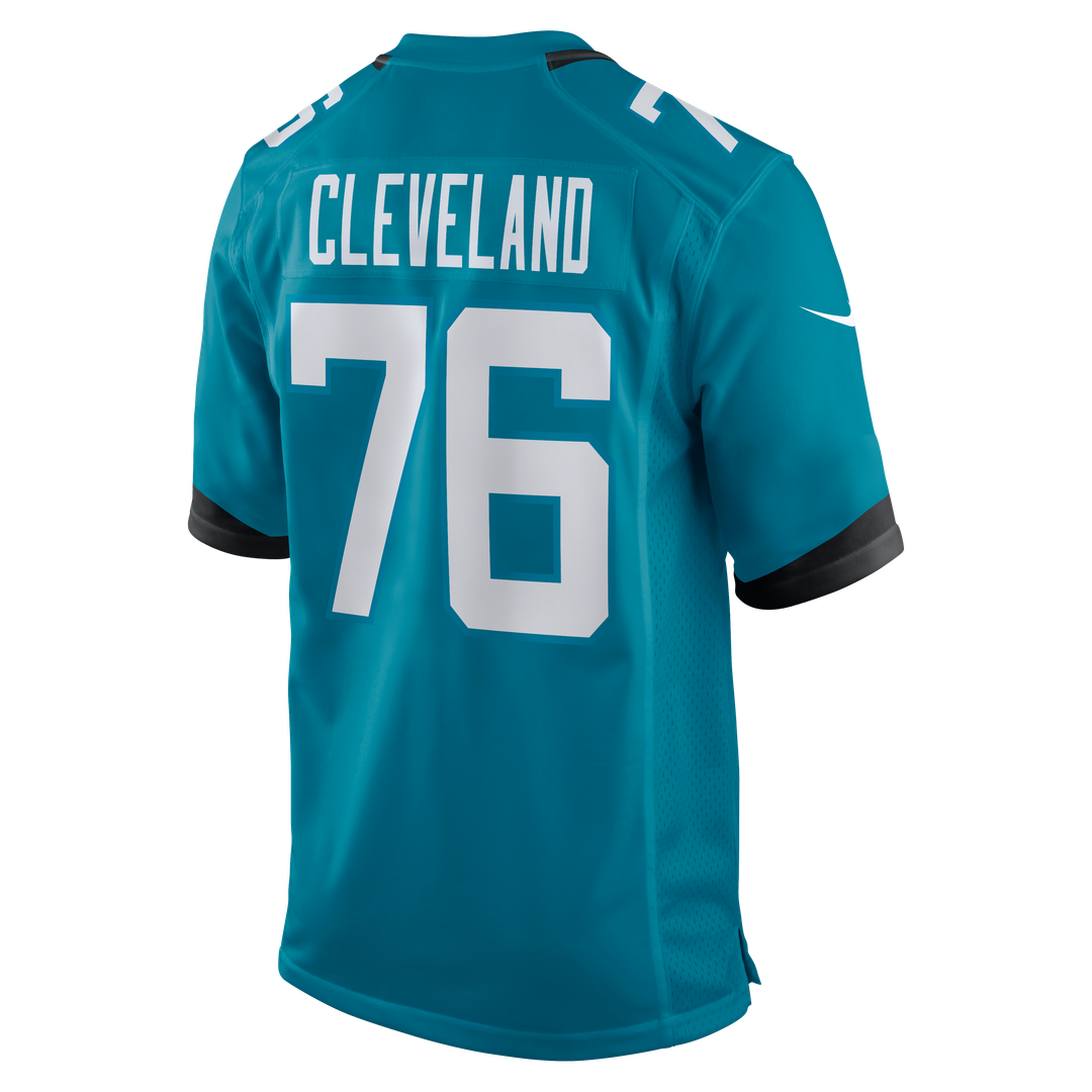 Jacksonville Jaguars Ezra Cleveland Nike Teal Game Jersey