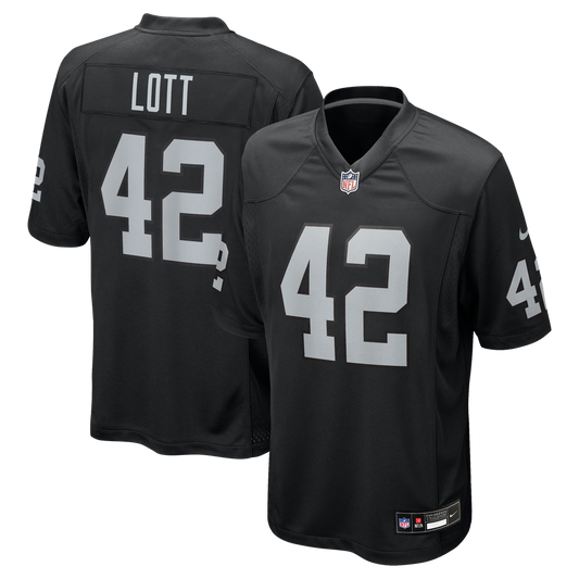 Las Vegas Raiders Ronnie Lott Nike Black Game Retired Player Jersey