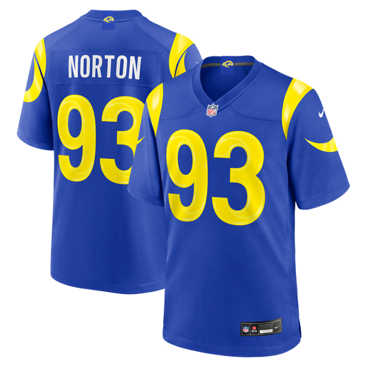 Los Angeles Rams Bill Norton Nike Royal Team Game Jersey