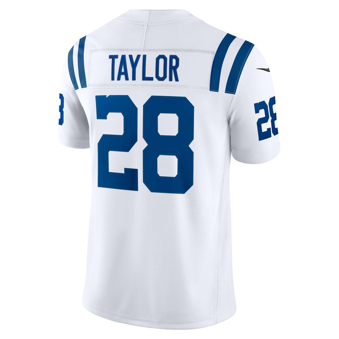 Indianapolis Colts Jonathan Taylor Nike White Vapor F.U.S.E. Stitched Limited Jersey