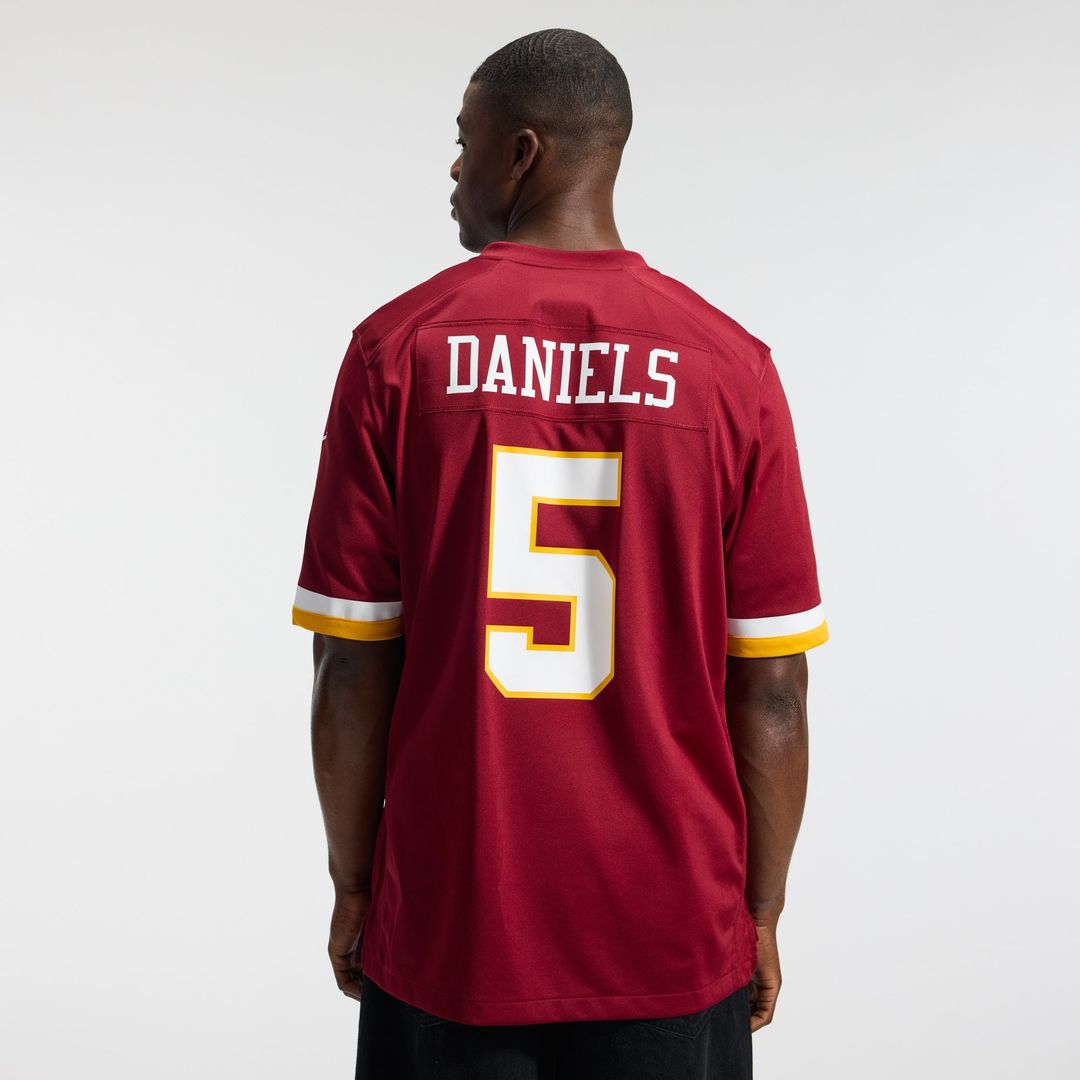 Hail Raiser Washington Commanders Jayden Daniels Nike Black Alternate Game Jersey