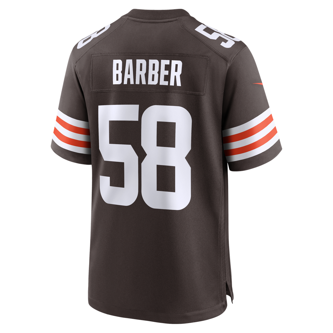 Cleveland Browns Austin Barber Nike Brown Team Game Jersey