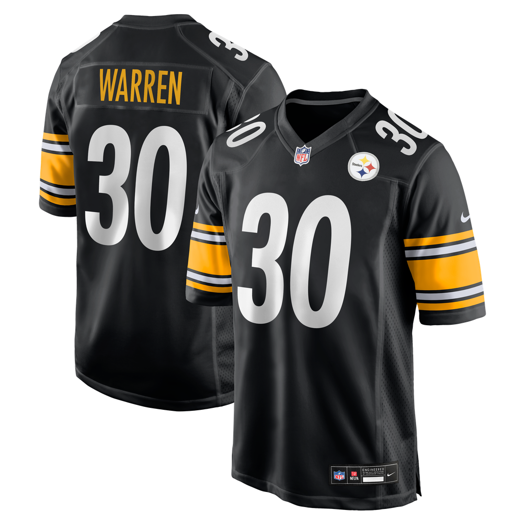 Pittsburgh Steelers Jaylen Warren Nike Black Game Player Jersey