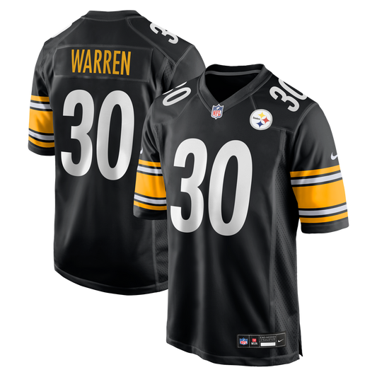 Pittsburgh Steelers Jaylen Warren Nike Black Game Player Jersey