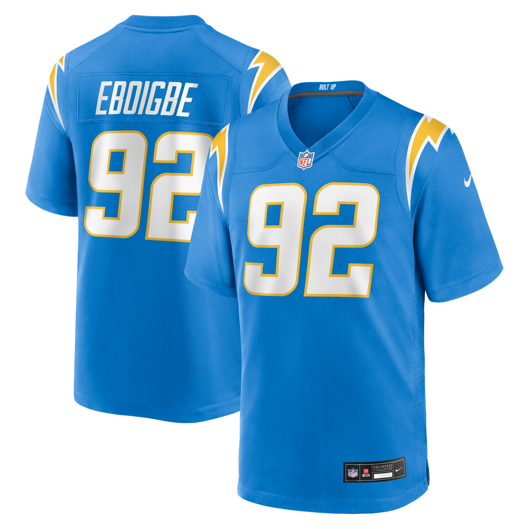 Los Angeles Chargers Justin Eboigbe Nike Powder Blue Team Game Jersey