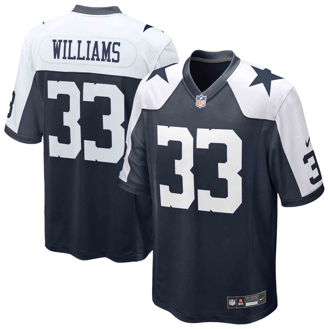 Dallas Cowboys Javonte Williams Nike White Game Jersey