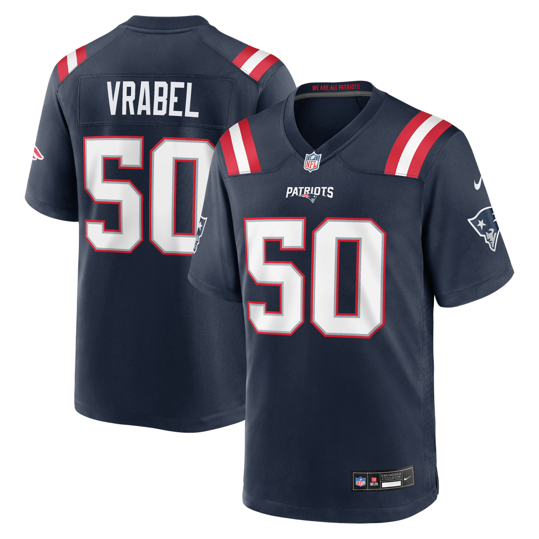 New England Patriots Mike Vrabel Nike White Retired Player Game Jersey