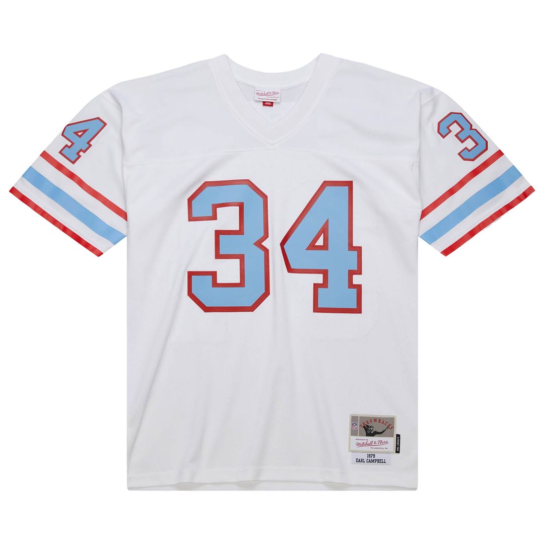 Houston Oilers Earl Campbell Mitchell & Ness White 1979 Legacy Replica Jersey