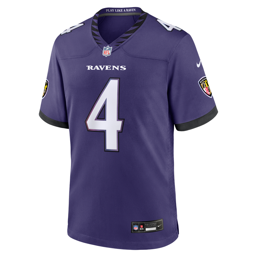 Baltimore Ravens Zay Flowers Nike Purple Team Game Jersey