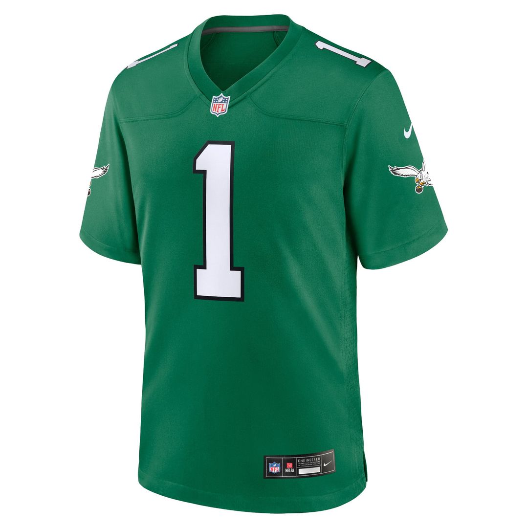 Philadelphia Eagles Jalen Hurts Nike Kelly Green Alternate Game Player Jersey