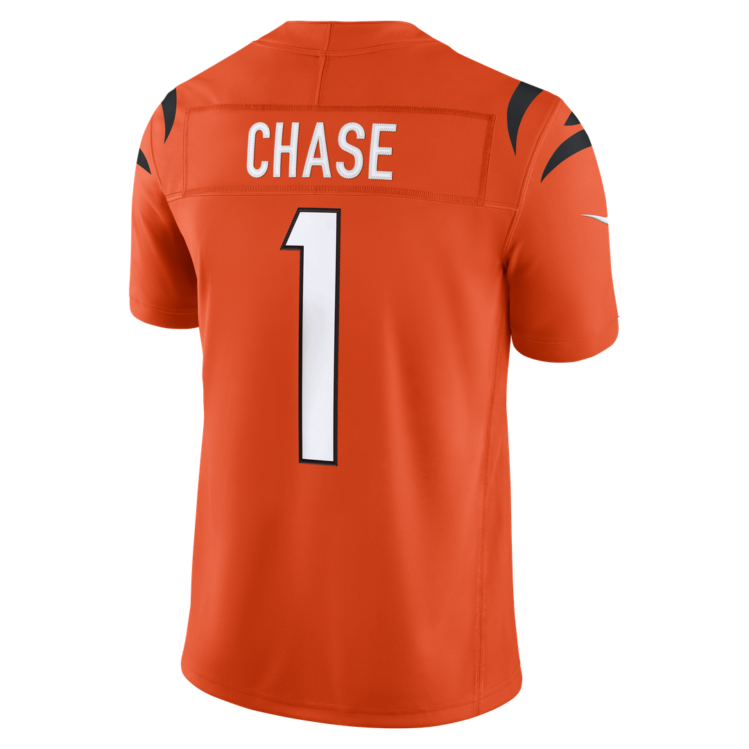 Cincinnati Bengals Ja'Marr Chase Nike Orange Alternate Vapor F.U.S.E. Stitched Limited Jersey