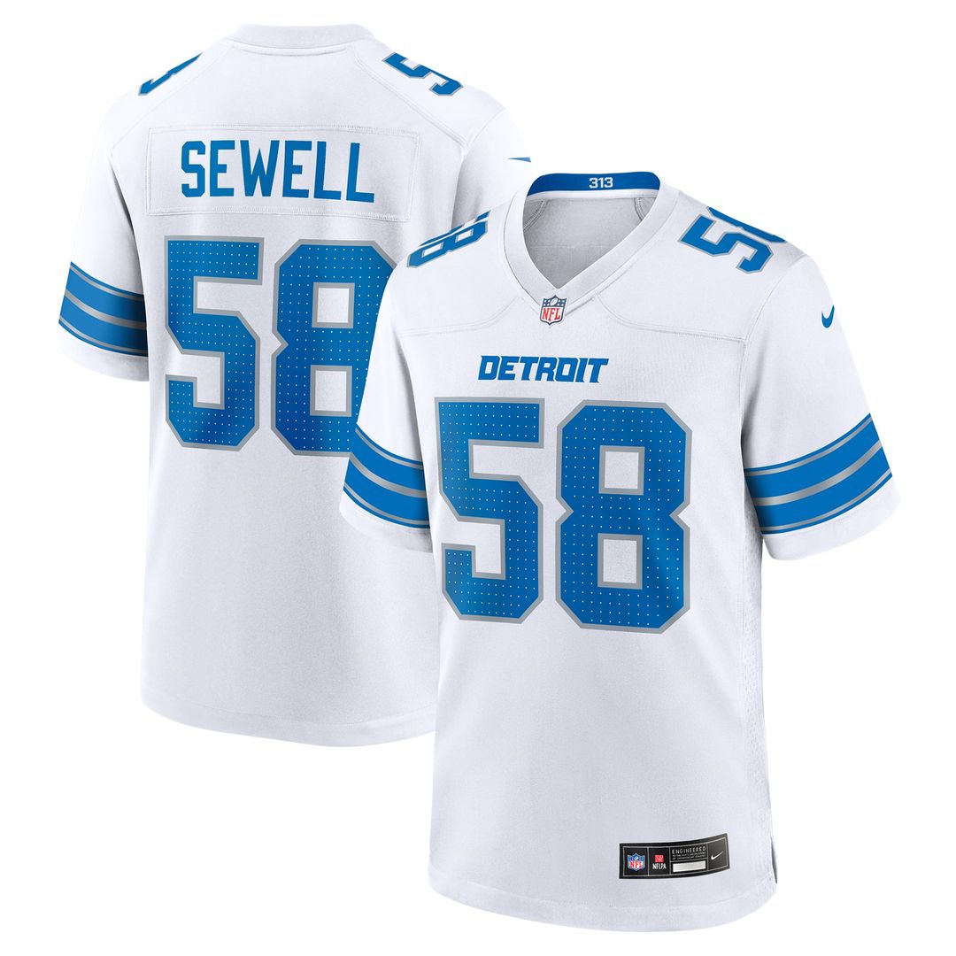 Detroit Lions Penei Sewell Nike Black 2nd Alternate Game Jersey