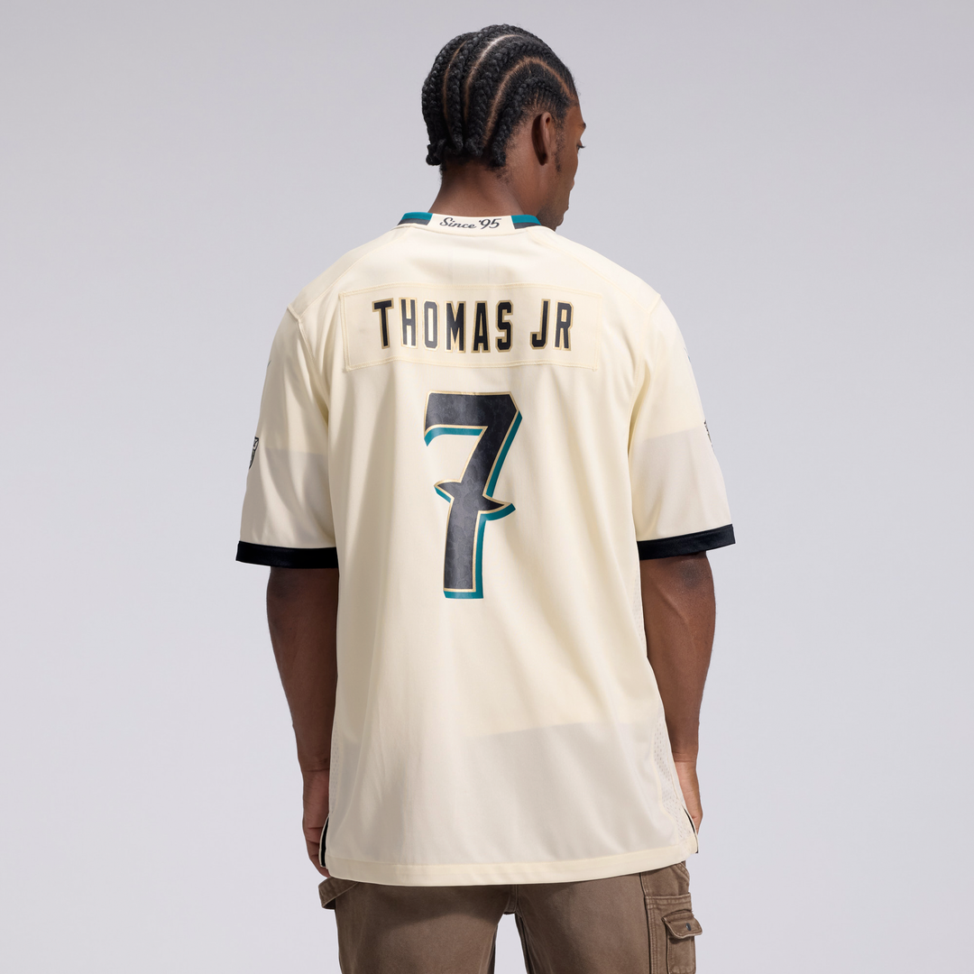 Jacksonville Jaguars Brian Thomas Jr. Nike Natural 2026 Rivalries Collection Game Jersey