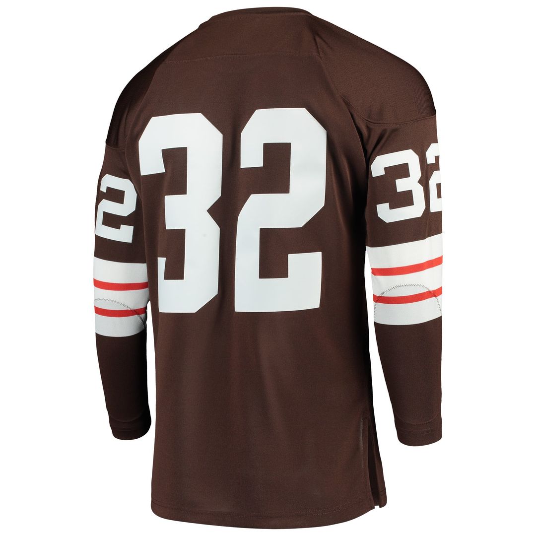 Cleveland Browns 1964 Jim Brown Mitchell & Ness Brown Authentic Throwback Retired Player Jersey