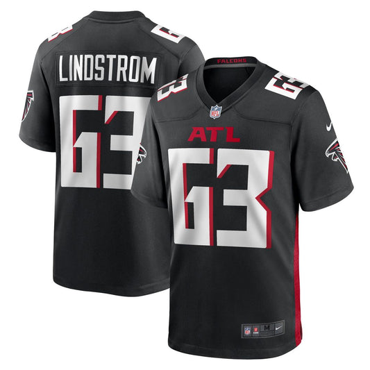 Atlanta Falcons Chris Lindstrom Nike Black Team Game Jersey