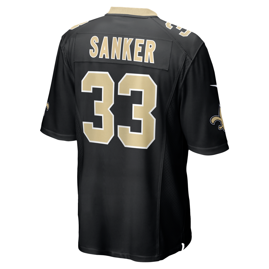 New Orleans Saints Jonas Sanker Nike Black Team Game Jersey
