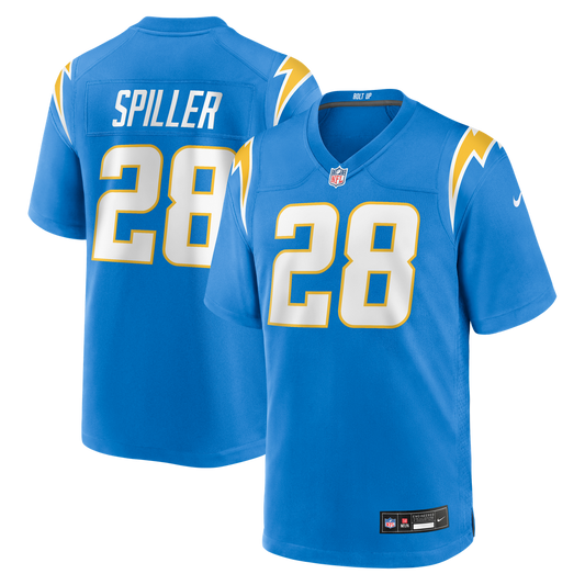 Los Angeles Chargers Isaiah Spiller Nike Powder Blue Game Jersey