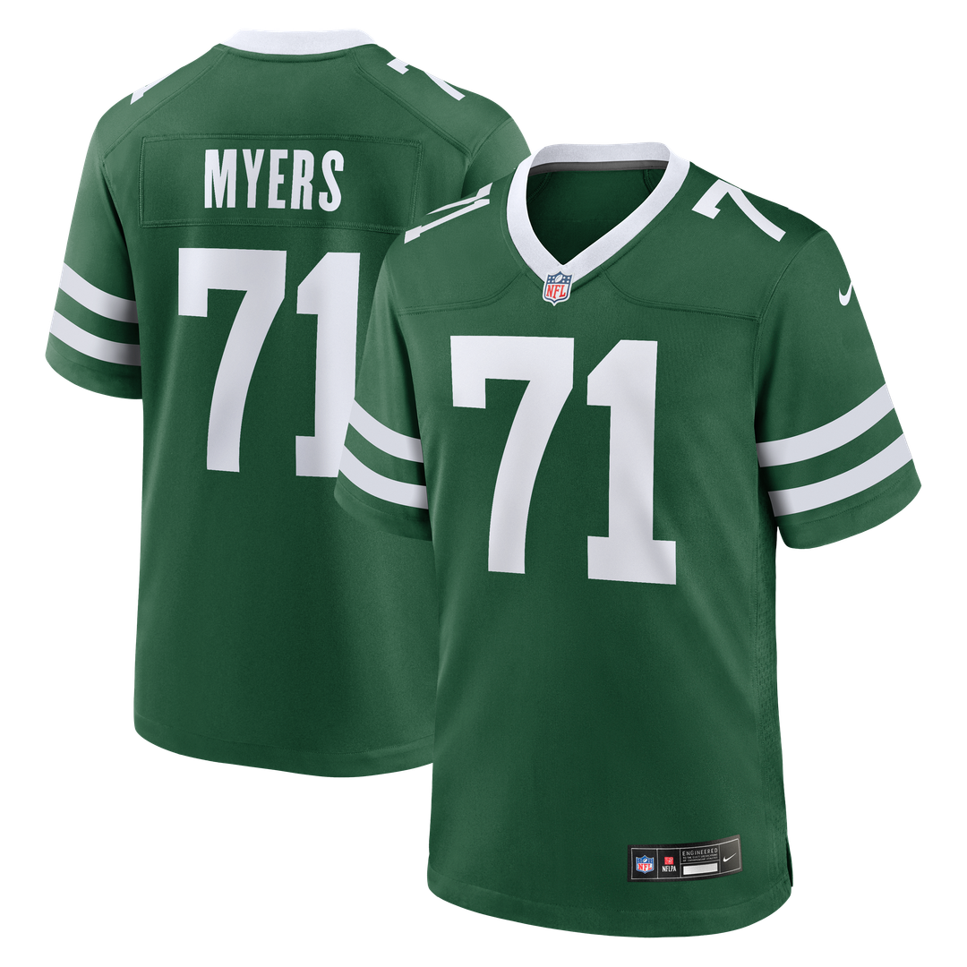New York Jets Josh Myers Nike Legacy Green Team Game Jersey