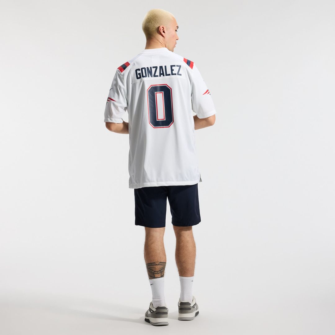 New England Patriots Christian Gonzalez Nike Navy Team Game Jersey