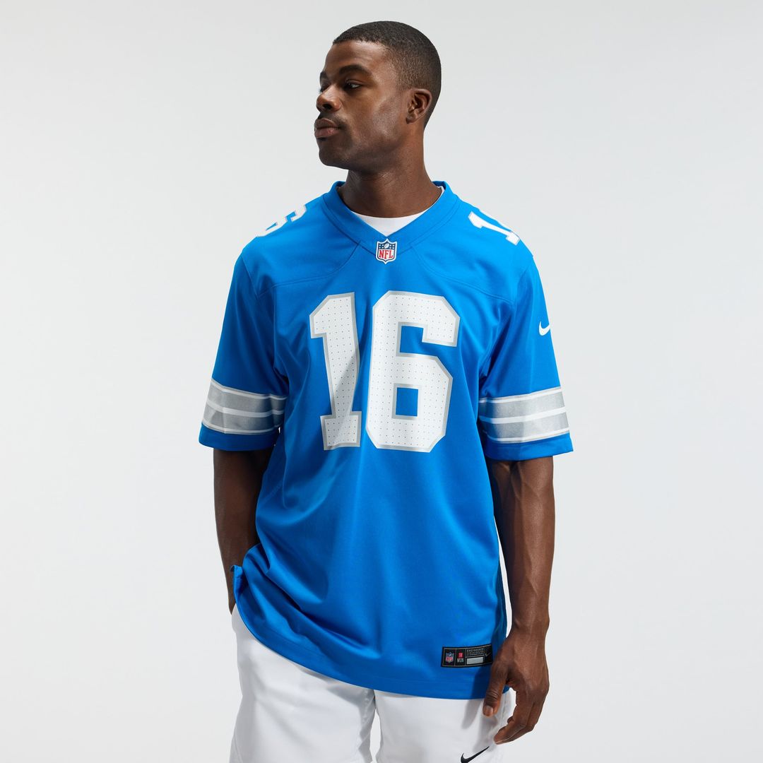 Detroit Lions Jared Goff Nike White Game Jersey