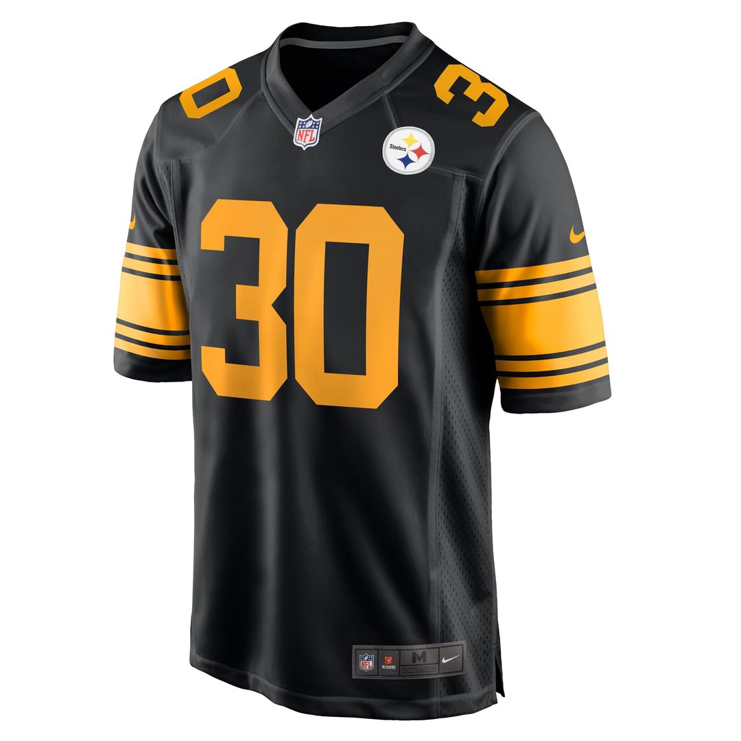 Pittsburgh Steelers Jaylen Warren Nike Black Alternate Game Jersey