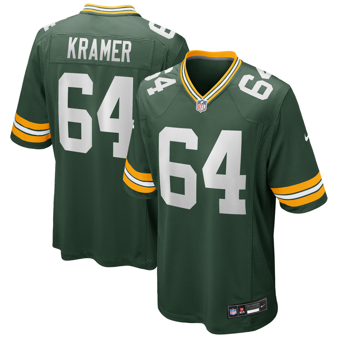 Green Bay Packers Jerry Kramer Nike Green Game Retired Player Jersey