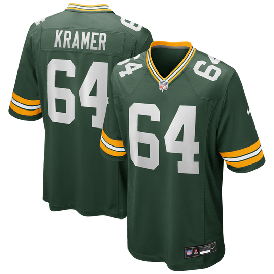 Green Bay Packers Jerry Kramer Nike Green Game Retired Player Jersey