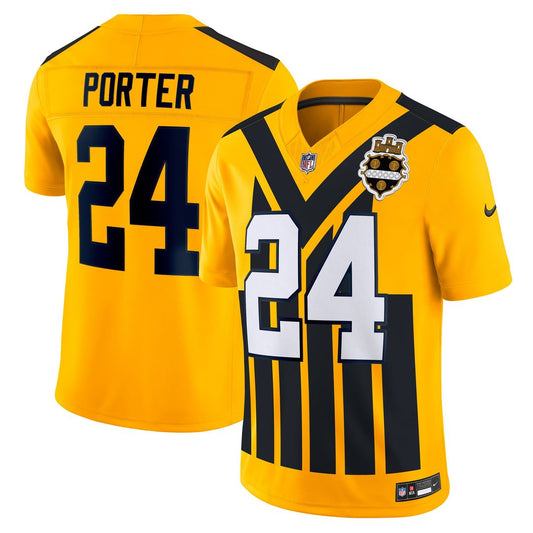 Pittsburgh Steelers Joey Porter Jr. Nike Gold Alternate 1933 Throwback Vapor F.U.S.E. Limited Jersey
