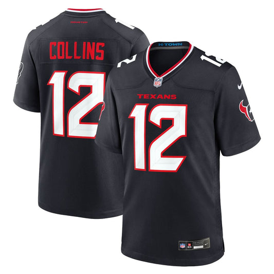 Houston Texans Nico Collins Nike Navy Game Jersey