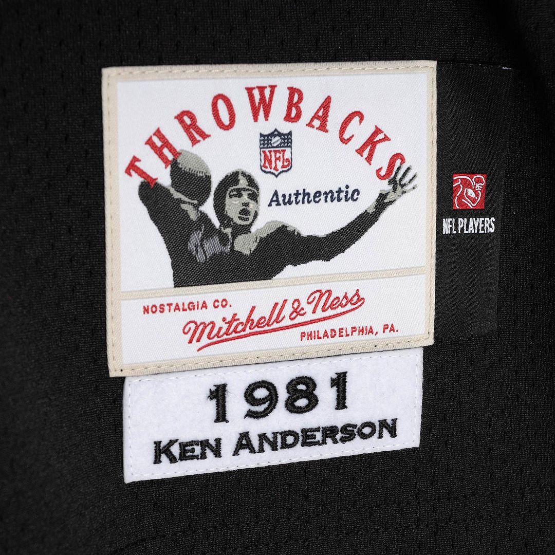 Cincinnati Bengals 1981 Ken Anderson Mitchell & Ness Black Authentic Throwback Retired Player Jersey