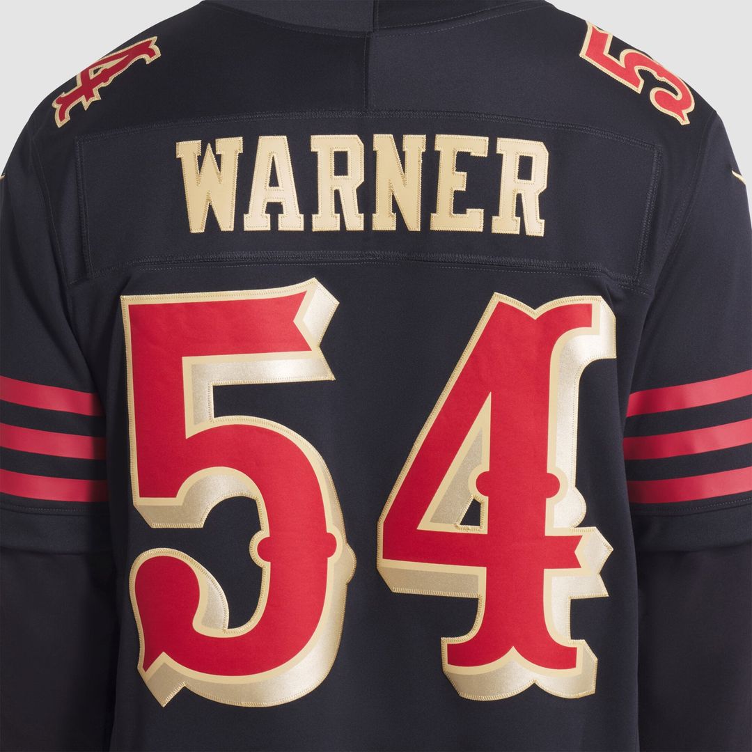 San Francisco 49ers Fred Warner Nike Black Rivalries Collection Stitched Limited Jersey