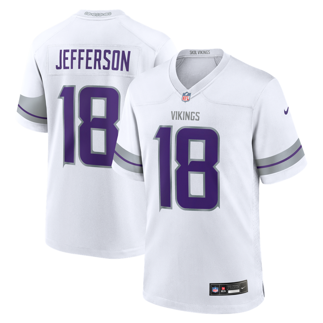 Minnesota Vikings Justin Jefferson Nike White Alternate Game Player Jersey