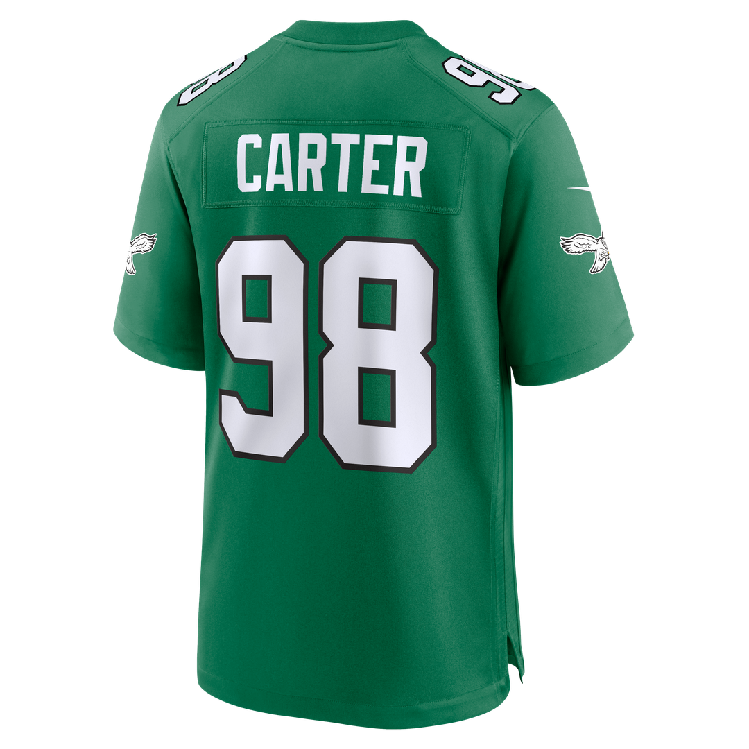 Philadelphia Eagles Jalen Carter Nike Midnight Green Team Game Jersey