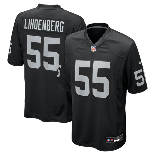 Las Vegas Raiders Cody Lindenberg Nike Black Team Game Jersey