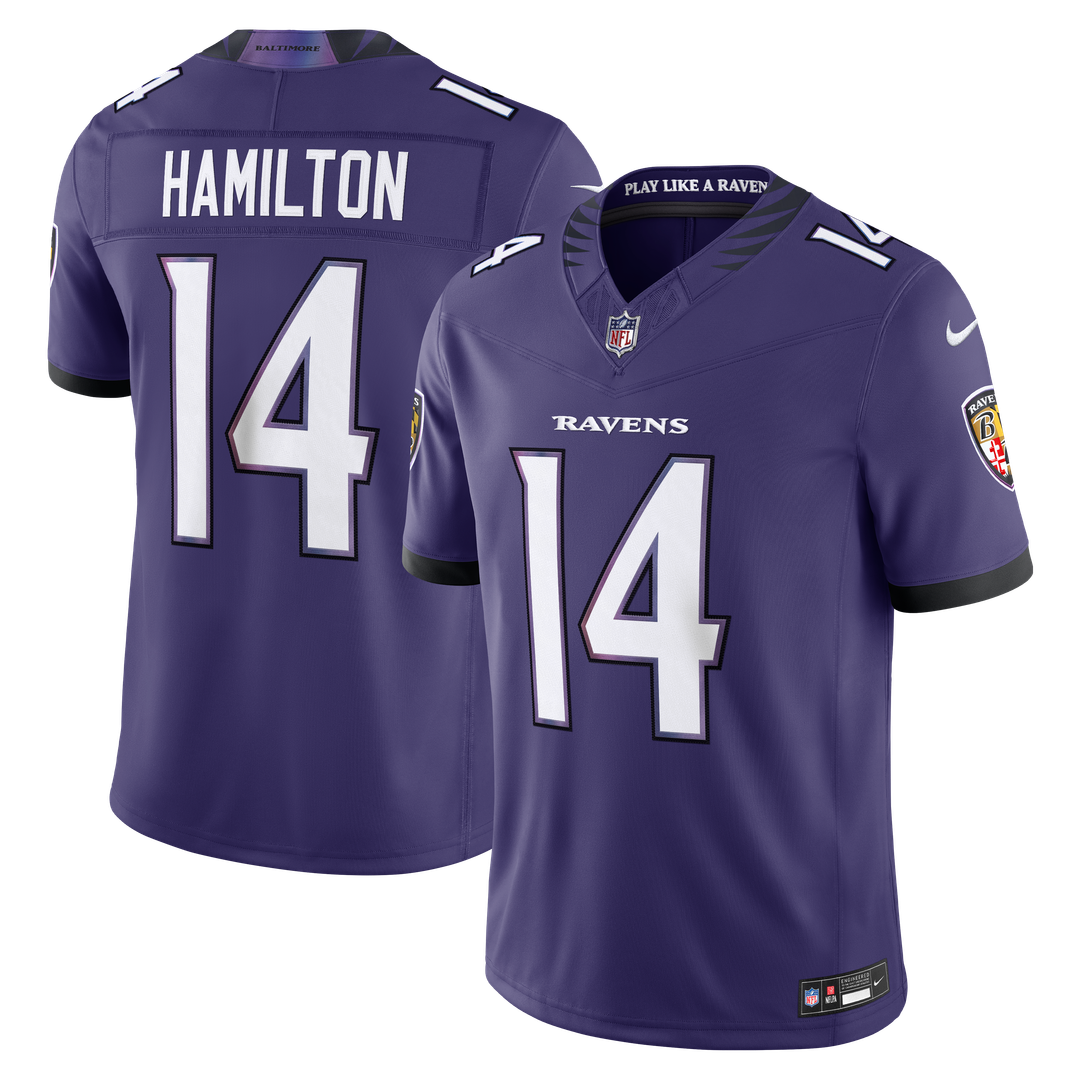 Baltimore Ravens Kyle Hamilton Nike Black Alternate Vapor F.U.S.E. Stitched Limited Jersey