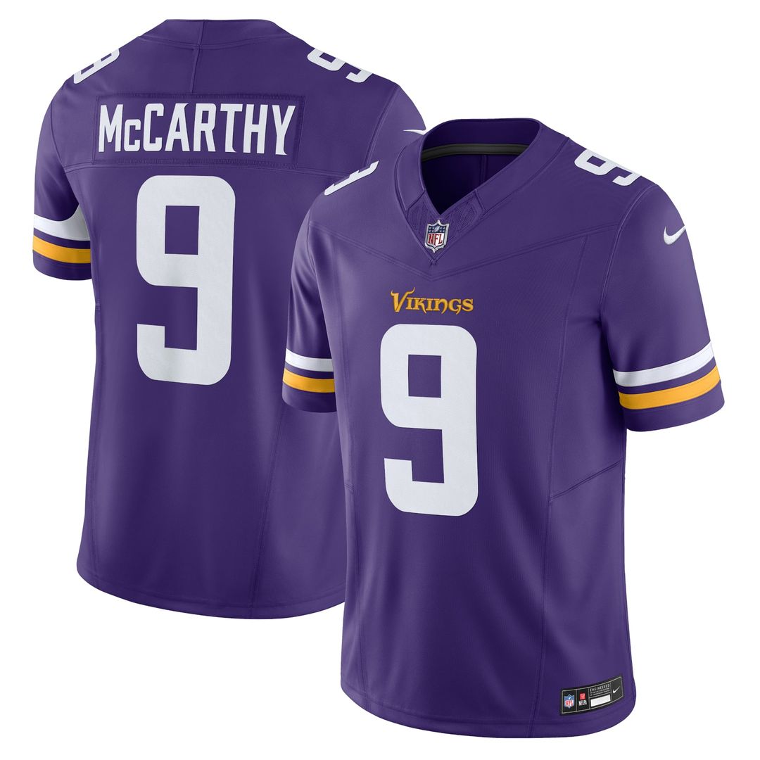 Minnesota Vikings J.J. McCarthy Nike White Vapor F.U.S.E. Limited Jersey