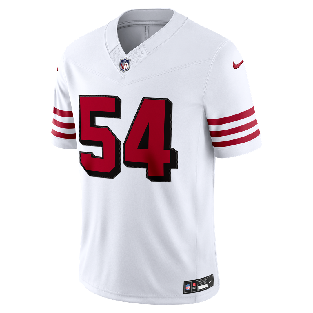San Francisco 49ers Fred Warner Nike White Alternate Vapor F.U.S.E. Stitched Limited Jersey